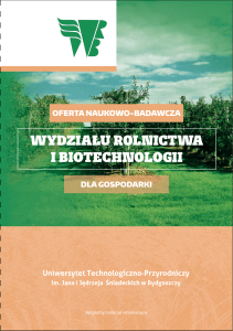 wydziału rolnictwa i biotechnologii - Wydział Rolnictwa i Biotechnologii