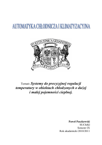 Temat: Systemy do precyzyjnej regulacji temperatury w obiektach