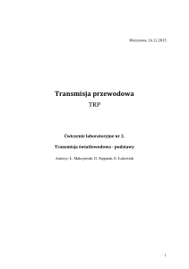 Transmisja przewodowa - Zakład Systemów Telekomunikacyjnych