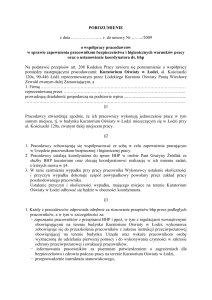 Porozumienie BHP - Kuratorium Oświaty w Łodzi