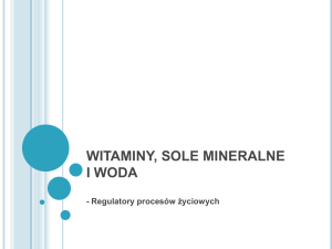 witaminy, sole mineralne i woda