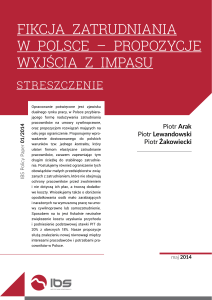 Fikcja zatrudniania w Polsce – ProPozycje wyjścia z impasu