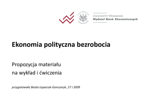 Ekonomia polityczna bezrobocia (slajd na I ćw.)