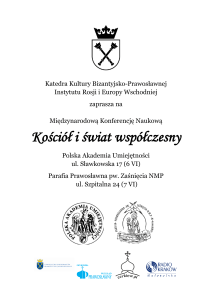 Kościół i świat współczesny - Polska Akademia Umiejętności