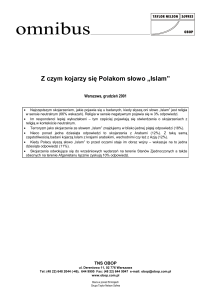 Z czym kojarzy się Polakom słowo „Islam”