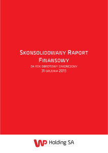 skonsolidowany raport finansowy - WP Inwestor