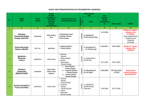 WYKAZ GRUP PRODUCENTÓW ROLNYCH