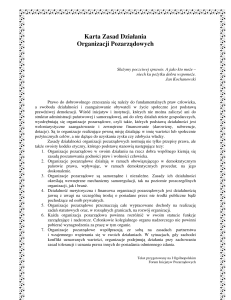 Karta Zasad Działania Organizacji Pozarządowych