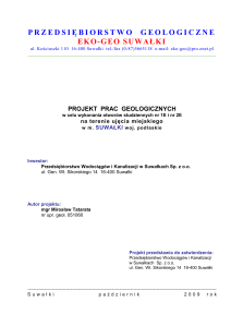 projekt prac geologicznych - Biuletyn Informacji Publicznej