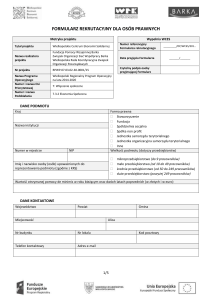 formularz rekrutacyjny dla osób prawnych