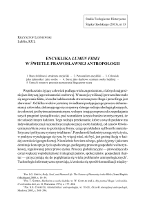 encyklika lumen fidei w świetle prawosławnej antropologii