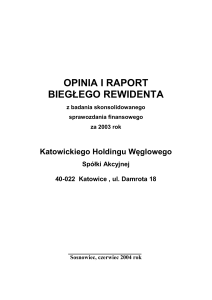 dokumentacja robocza - Katowicki Holding Węglowy SA