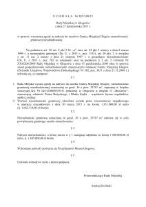 U C H W A Ł A Nr XIV/108/15 Rady Miejskiej w Głogowie z dnia 27