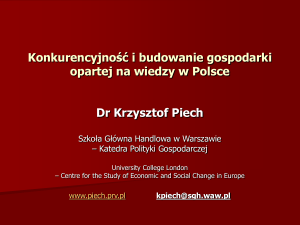 Szanse Polski na zbudowanie gospodarki opartej na wiedzy?