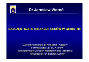 11. interakcje geriatria Warszawa XI 2013_Jarosław Woroń