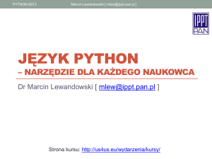 Python dla każdego naukowca - 2013