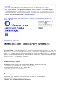 Biotechnologia - Laboratoria.net