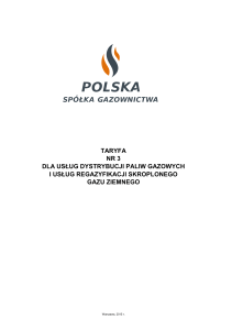 Taryfa NR 3_PSG - Polska Spółka Gazownictwa
