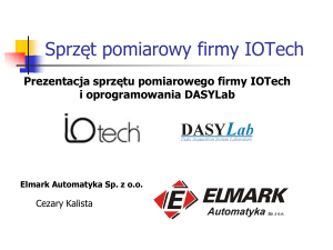 Sprzêt pomiarowy IOTech1 - Serwer pomocy technicznej Elmark