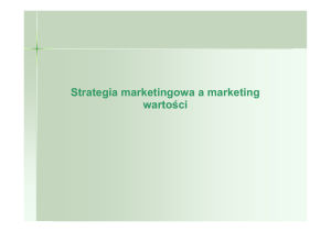 Strategia marketingowa a marketing wartości