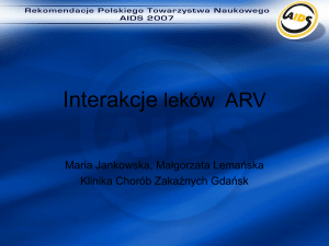 Interakcje lekow ARV. Jankowska, Lemanska.