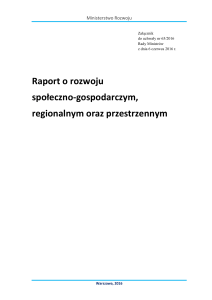 Raport o rozwoju społeczno-gospodarczym, regionalnym oraz