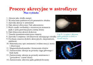 Procesy akrecyjne w astrofizyce