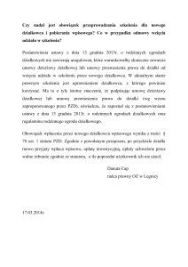 Czy nadal jest obowiązek przeprowadzania szkolenia dla nowego