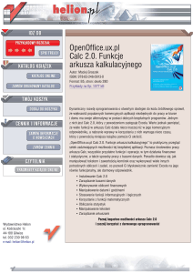 OpenOffice.ux.pl Calc 2.0. Funkcje arkusza kalkulacyjnego