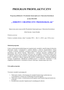 Program profilaktyczny - Przedszkole Samorządowe w Skarżysku