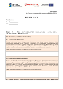 Biznes plan (dokument DOC)