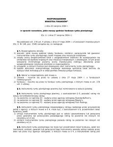 Rozporządzenie Ministra Finansów z dnia 20 sierpnia 2004 r. w