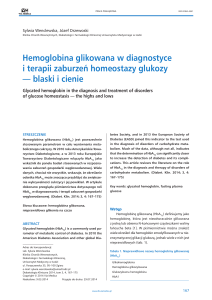 Hemoglobina glikowana w diagnostyce i terapii zaburzeń