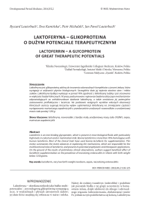 laktoferyna glikoproteina o dużym potencjale terapeutycznym