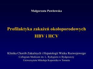 Profilaktyka zakażeń okołoporodowych HBV i HCV