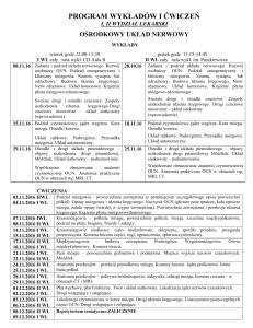 PROGRAM WYKŁADÓW I ĆWICZEŃ