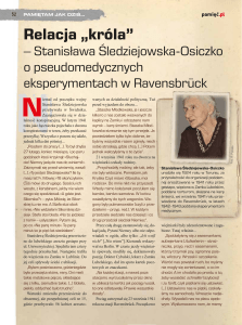 Relacja „króla” – Stanisława Śledziejowska