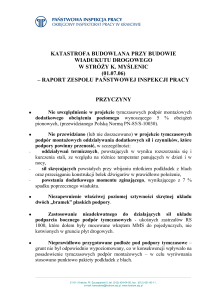 Raport PIP - Okręgowy Inspektorat Pracy w Krakowie