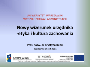 etyka i kultura zachowania Prof. nazw. dr