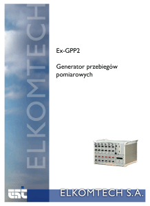 Ex-GPP2 Generator przebiegów pomiarowych