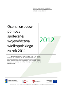 RAPORT Ocena Zasobów Pomocy Społecznej 2012