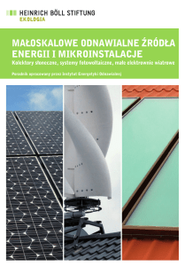 Małoskalowe odnawialne źródła energii i Mikroinstalacje