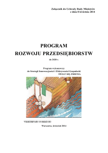 Program Rozwoju Przedsiębiorstw do 2020 r. Projekt