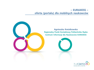 EURAXESS - oferta portalu dla mobilnych naukowców