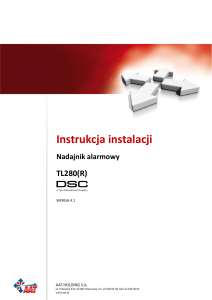 Instrukcja instalacji Nadajnik alarmowy TL280(R)