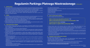 Regulamin Parkingu - Europejskie Centrum Zdrowia Otwock