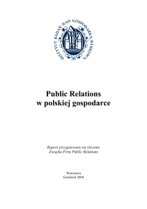 Public Relations w polskiej gospodarce