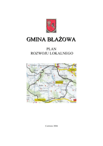 plan rozwoju lokalnego gminy błażowa