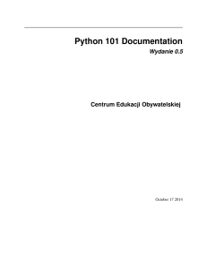 Python 101 Documentation - Centrum Edukacji Obywatelskiej