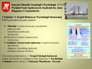 Instytut Filozofii, Socjologii i Psychologii